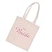 Segolike Pink Printed Jute Bag Bride Hand Embroidered Rustic Wedding Favor Hand Bag Gift Tote RS.445.00