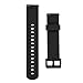 Produktbild Altsommer 20mm für Xiaomi Huami Amazfit Bip-Jugend Nut Silikon Rasterfeld Atmungsaktiv Sport Band Wasserdicht mit Edelstahl Silberne Schnalle Bracelet Armband für Damen Herren (Schwarz)