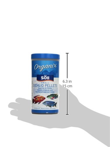 Söll 16190 Organix Small Cichlid Pellets – Aquariumfutter – Zierfischfutter für Barsche – 490 ml - 7