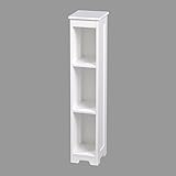 White Wooden Bathroom Shelving Unit Storage Towels Toilet Rolls Stylish ()