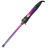 CHOPSTICK STYLER HERO Curling Wand Iron, Rectangular 10mm Thin Titanium Barrel for Corkscrew Spiral Chopstick Curls, Professional Curler with Temperature Control for Long & Short Hair