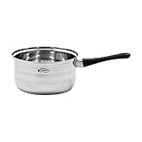 Fondo apto para inducción San Ignacio PK329 Set Juego de Tres sartenes + Batería de Cocina 5 Piezas, Cromado