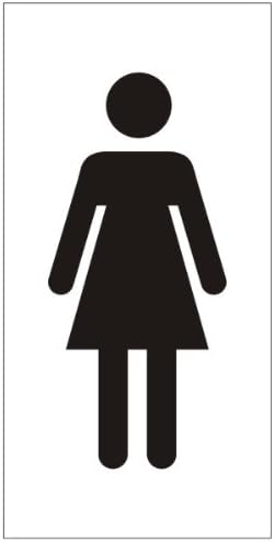 'Female Toilet' Sign 100x200mm Rigid Plastic