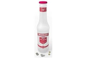 COMFYFIT Large Stylish Money Bottles Moneyboxes Box Coins Notes Tin Plastic Piggy Bank 60CM/2FT ([Original Coca Cola 60cm 2ft]) (SMIRNOFF 2FT)