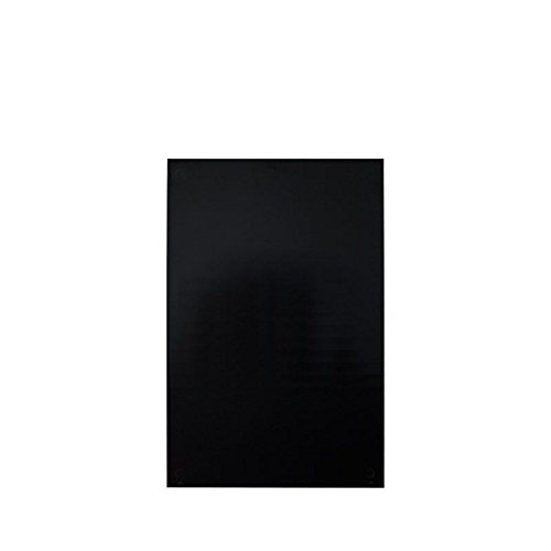 Wetterfeste Kreidetafel 6 mm Kunstharz schwarz – 42 x 60 cm, mit Bohrungen und 4 Edelstahl Wandabstandhalter - 2