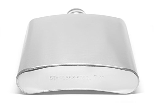 2x Edelstahl Flachmann von Trendario | Taschenflachmann in der Farbe Silber mit Schraubverschlussdeckel | Fassungsvermögen 200 ml ( 7oz ) als Geschenk zu Weihnachten oder zum Geburtstag - 4