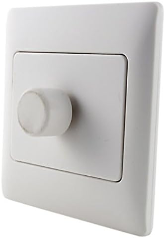 White Single Dimmer Switch 1 Gang 2 Way 250W Rocca Soft feel Screwless Apperance