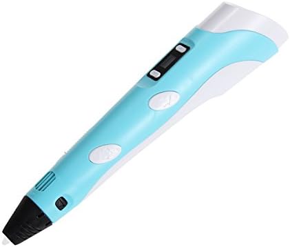 YESTECH 2nd Generation (New Version) 3D Printing Pen Stereoscopic Drawing Pen for Arts Crafts Printing with LCD Screen Free 3 Color 1.75mm PLA /ABS Filament (Green)