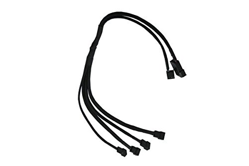 GELID SOLUTIONS CA-PWM-03 Interno 0.42m 4 x 4-pin PWM Negro - Cable (Macho/hembra, 4 x 4-pin PWM, 4-pin PWM + Molex (4-pin), Derecho, Derecho, Negro)