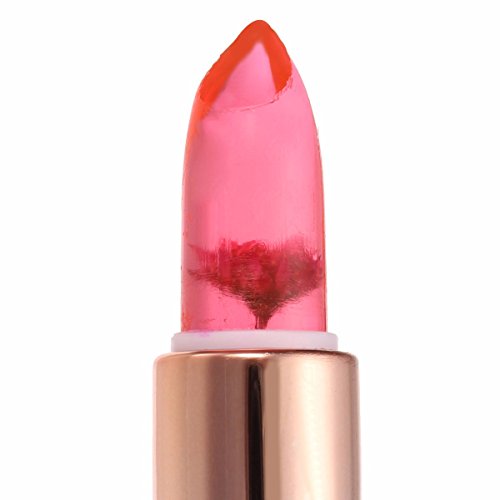 Jelly Lippenstift, LuckyFine Blumen Jelly Lippenstift Magie Farbe Wechselnden Lipstick Lip Gloss Moisturizing Pfirsich - 7