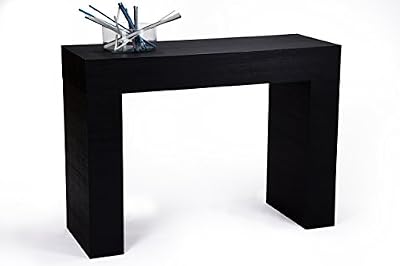 Mobilifiver Evolution Console en bois noir pour entrée, 110 x 40 x 80 cm