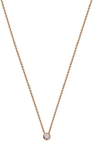 Star Diamond Women's Necklace 585 Rose Gold Brilliant 0.05 CT H/SI D628/R