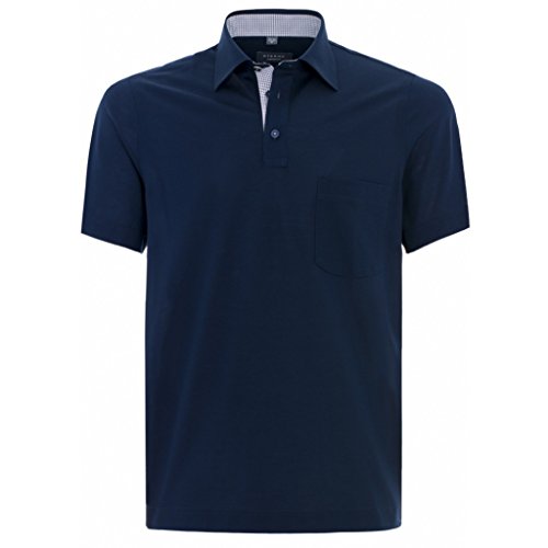 Preisvergleich Produktbild Eterna Herren Polo Shirt Kurzarm Kurzarmshirt Freizeithemd Kurzarmpolo Poloshirt Polohemd Hemden Hemd Comfort Fit Blau Gr. XL / 44