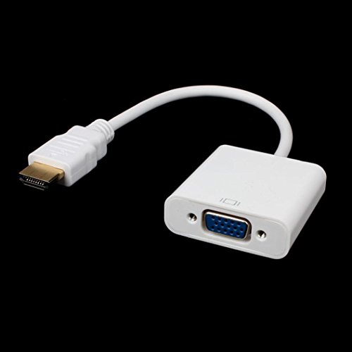 Switchali HDMI auf VGA Konverter Adapter mit Audio USB Kabel Stecker 1080P für PC (Weiß) - 2
