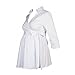 Heavenly Bump Maternity 3/4 Slv Cotton Wrap Blouse - White White 12