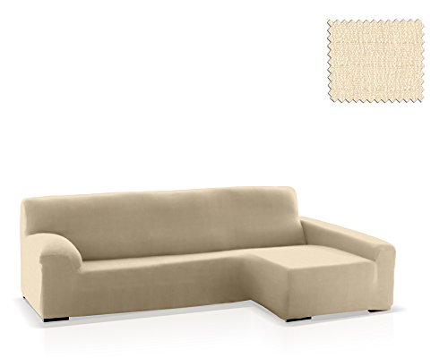 JM Textil Bielastische Husse für Sofas mit Ottomane Bastet, Ottomane rechts, Größe Standard (220-280 cm), Farbe 00