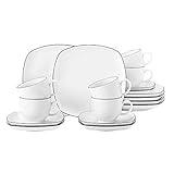 Hartporzellan, bei 1450° Grad gebrannt, dadurch eine hohe Kantenschlagfestigkeit und bis zu 5-fach verschleißfestere Oberfläche