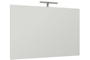 GIULIA LUCE GTBURG - Specchio Rettangolare Reversibile a Parete 100x70 + Lampada LED 7 watt