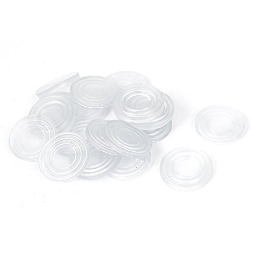 sourcingmap® 23mmx3mm Runde Form rutschfeste weiche Griffkissen Glas Tischfüße Puffer 20Stück