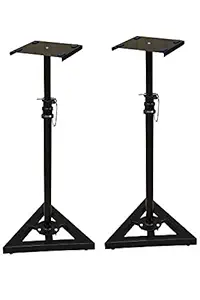 Alzarsi Studio Monitor Stands/Floor Speaker Stand With Adjustable Locking Safety Pin (Pack of 2 Stands)