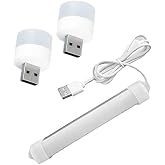 BLAXSTOC Abs UT-98 Portable USB LED Tube Light - 10-Inch High Brightness Cool Day Light for Small Rooms, Petty Shops, Car Ind