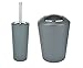 Produktbild Kela WC-Garnitur-Set MARTA, 2-tlg., WC-Bürste + Schwingdeckeleimer, 5L, Kunststoff, grau-silber, matt, WC-Bürste im modernen Look, edle Badezimmeraccessoires