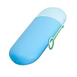 100 nuevo y de alta calidad La cubierta del sostenedor del organizador del recorrido que acampa práctica del baño Cepillo de dientes Pasta de dientes Proteja Copa caja de la caja de agua azul claro y azul