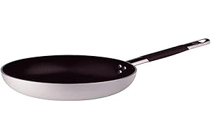 Pentole Agnelli ALSC111BSC24 Platinum Padella Scasata Alta a Saltare, in Alluminio, Spessore 3 mm, con Manico Tubolare in Acciaio Inossidabile ”Cool”, 24 cm, Argento