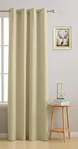 Cloth Fusion Valance Solid Blackout Long Door Curtain,9 Feet,Iridesent,Pack of 1