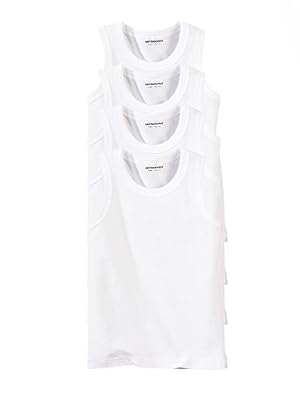 Vertbaudet Lot de 4 débardeurs garçon Blanc 5 A