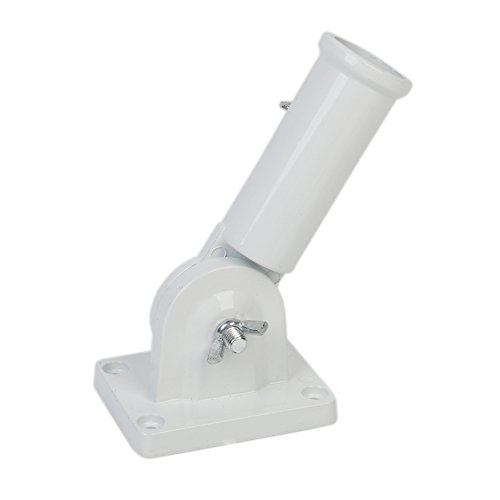 ouba Wandhalterung Fahnenstange Halter verschiedenen weiß Pulver, Halterung verstellbar Metall gegossen Windsack Boden - 7