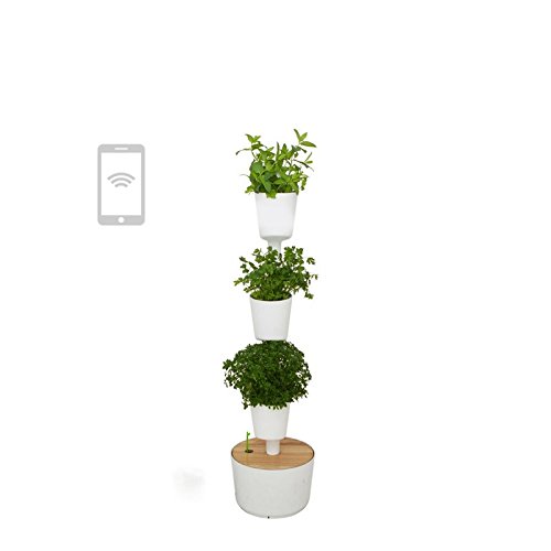 Citysens - Orto urbano con auto-irrigazione smart, bianco, 3 vasi