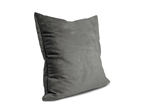 Kissenhüllen in Wildleder-Optik – angenehm weich & überaus robust – in 21 fantastischen Farben und 3 Größen (14 Farben in 60 x 60 cm), Doppelpack Kissenhüllen 50 x 50 cm, anthrazit - 8