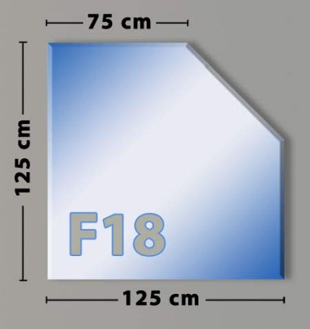 Preisvergleich Produktbild Fünfeck F18 Funkenschutzplatte - Glasplatte aus Sicherheitsglas