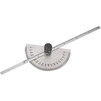 Rapporteur D’Angle Inox 200 X 300 Mm – 0 à 180° – Outil Précis Pour Artistes, Étudiants, Peintres Et Menuisiers