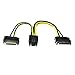 Produktbild 18 AWG 20cm Doppel 15Pin SATA auf 8Pin PCI-E Express Graphics Grafikkarte Netzteil-Verlängerungskabel