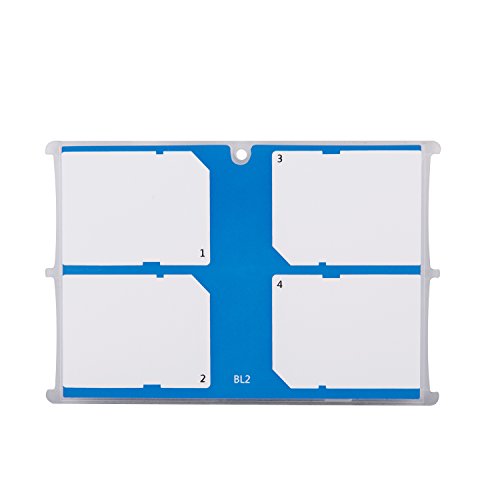 Flashwoife Turtle-SD4BL Speicherkartenetui für 4 x SD Speicherkarten Aufbewahrungsbox im Kreditkarten-Format – transparent und blau - 3