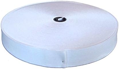 25mm Flat Woven Elastic White 1inch (2.5cm) Sewing Tailoring Dress Skirt Waist Band Art and Craft Premium Quality (2 Metre)
