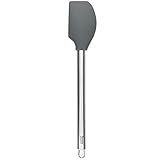 Espátula de cocina multiusos: ideal para raspar, mezclar, batir, untar y mucho más... Los bordes graduado y flexibilidad de la cabeza de silicona le permite doblar a los contornos y llegar a la derecha en las esquinas y los bordes de los utensilios de cocina, moldes y utensilios para