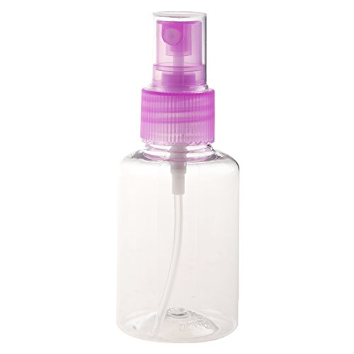 SODIAL(R) 10 pcs 50ml Spray Bottle Empty Plastic Makeup Atomizer Container Pump Transparent + light purple