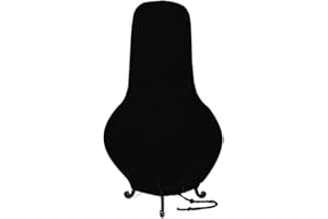 JK-GMTE Chiminea Covers Waterproof, Protective Fire Pit Heater Cover, Chiminea Caps, Outdoor Patio Chiminea Covers, Durable Cover for Clay Chiminea (Large Size-Black)