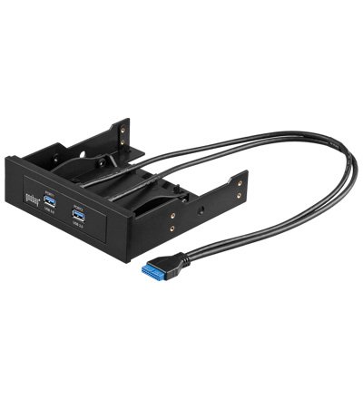 USB Frontpanel 3.5"/5.25" | USB 3.0 2x Buchse - 20 PIN Stecker | 0,60 m