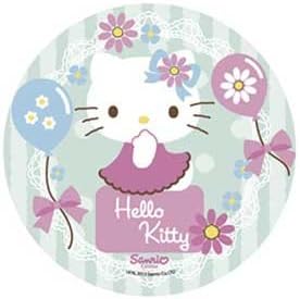 Anglesit Brands HELLO KITTY CAKE TOPPER 21 CM EDIBLE WAFER/RICE PAPER III. CUP CAKE TOPPERS BIRTHDAY PARTY KIDS WEDDING DECORATION