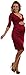 Happy Mama. Women's Maternity Jersey Baby Shower Dress. V-Neck 3/4 Sleeves. 001p (Crimson, 10)