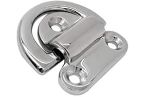 US STAINLESS Stainless Steel 316 Folding Pad Eye D Ring Tie Down 44mm x 51mm Marine Grade