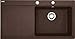 Produktbild FRANKE Spüle MYTHOS MTG 611 in CHOCOLATE mit Becken links und Druckknopfventil / Ausschnittmaß 980 x 495 mm / Einbauspüle / Granitspüle