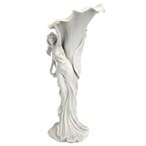 Design Toscano Calla-Lilien-Jungfrau, Jugendstil-Vase aus Marmor-Kunstharz - 2