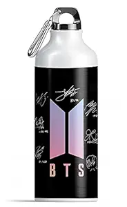 DAYS BTS Bangtan Boys Vogue Printed Aluminium Sports Sipper (600 ml) Music Band V Suga J-Hope Jungkook Jin Jimin Rm BTS Signature Army Best Gift for BTS Lovers Water Bottle (S19)