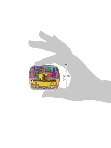 Fridolin 18647 Minidöschen „James Rizzi – If You Take A Taxi, Put it Back“, Metall, bunt, 6,3 x 5,2 x 1,8 cm - 2