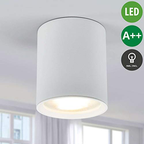 LED Downlights 'Benk' en Blanco hecho de Aluminio (1 llama, A++) de LAMPENWELT| lámpara de techo, lámpara de techo, foco empotrado